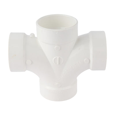 PVC DWV Reducing Sanitary Cross 2"