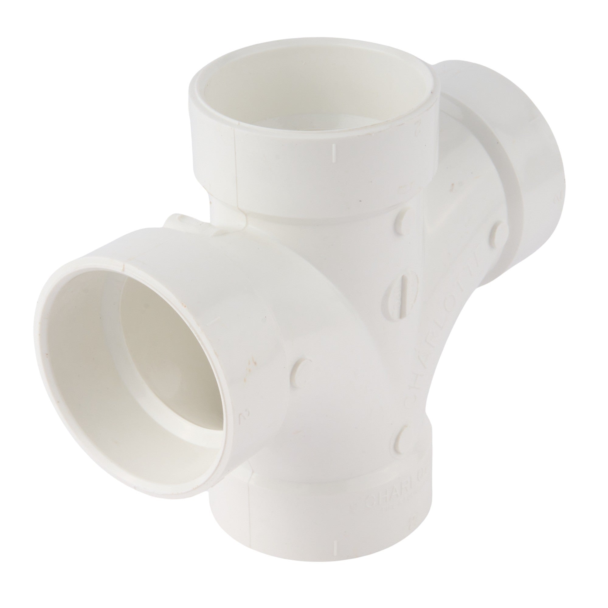 PVC DWV Reducing Sanitary Cross 2"