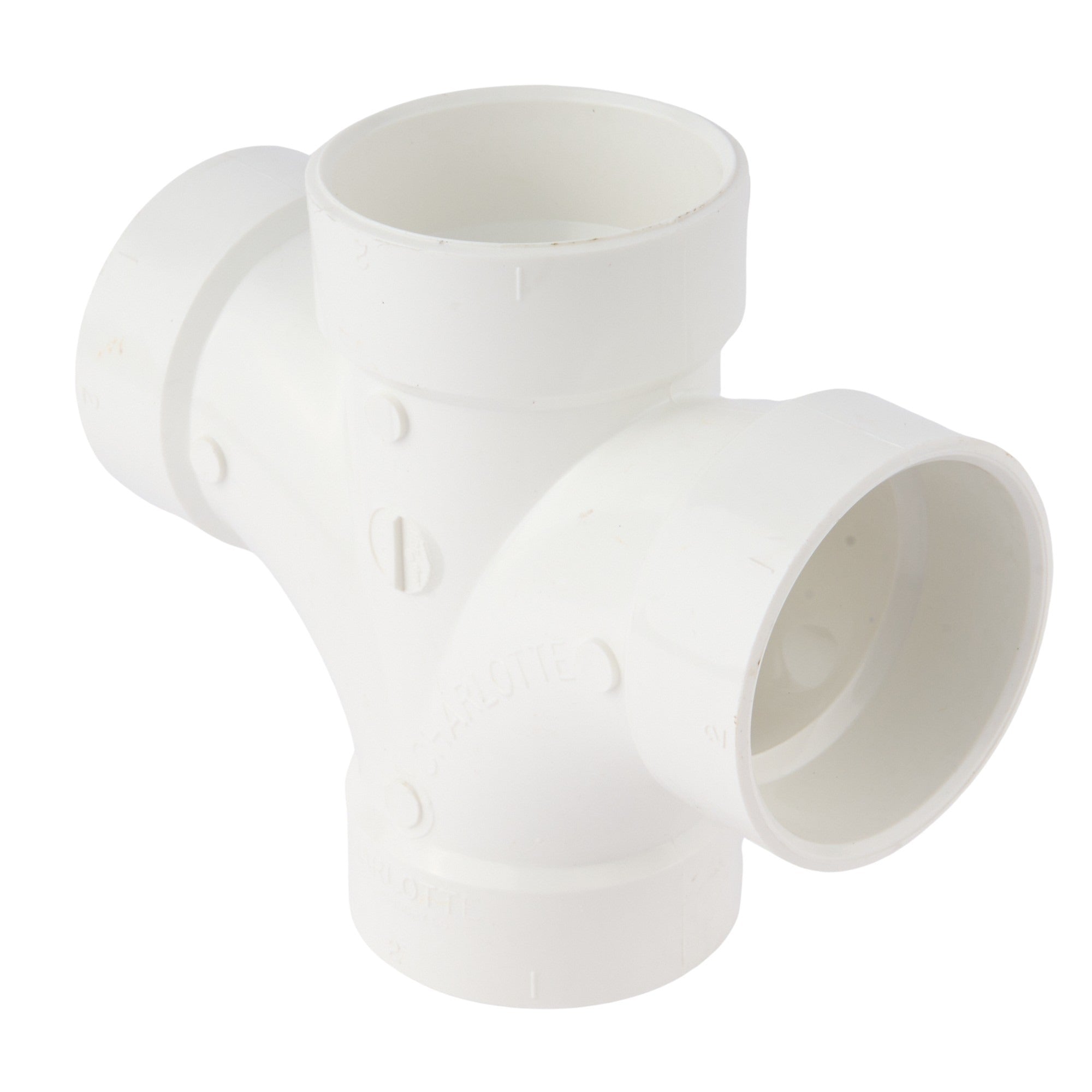 PVC DWV Reducing Sanitary Cross 2"