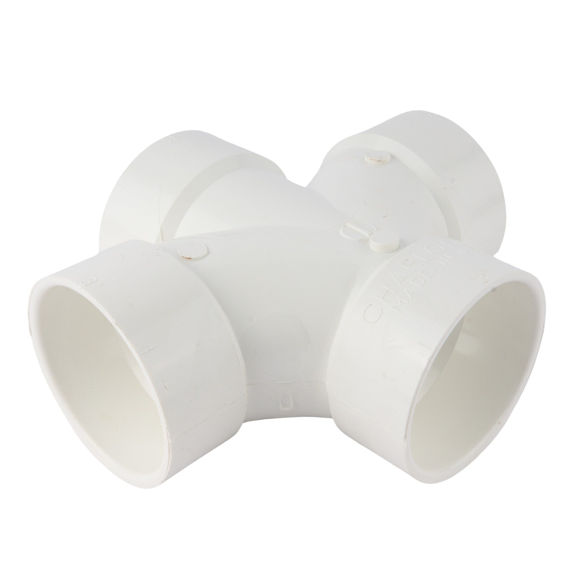 PVC DWV Reducing Sanitary Cross 3"