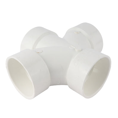 PVC DWV Reducing Sanitary Cross 3"