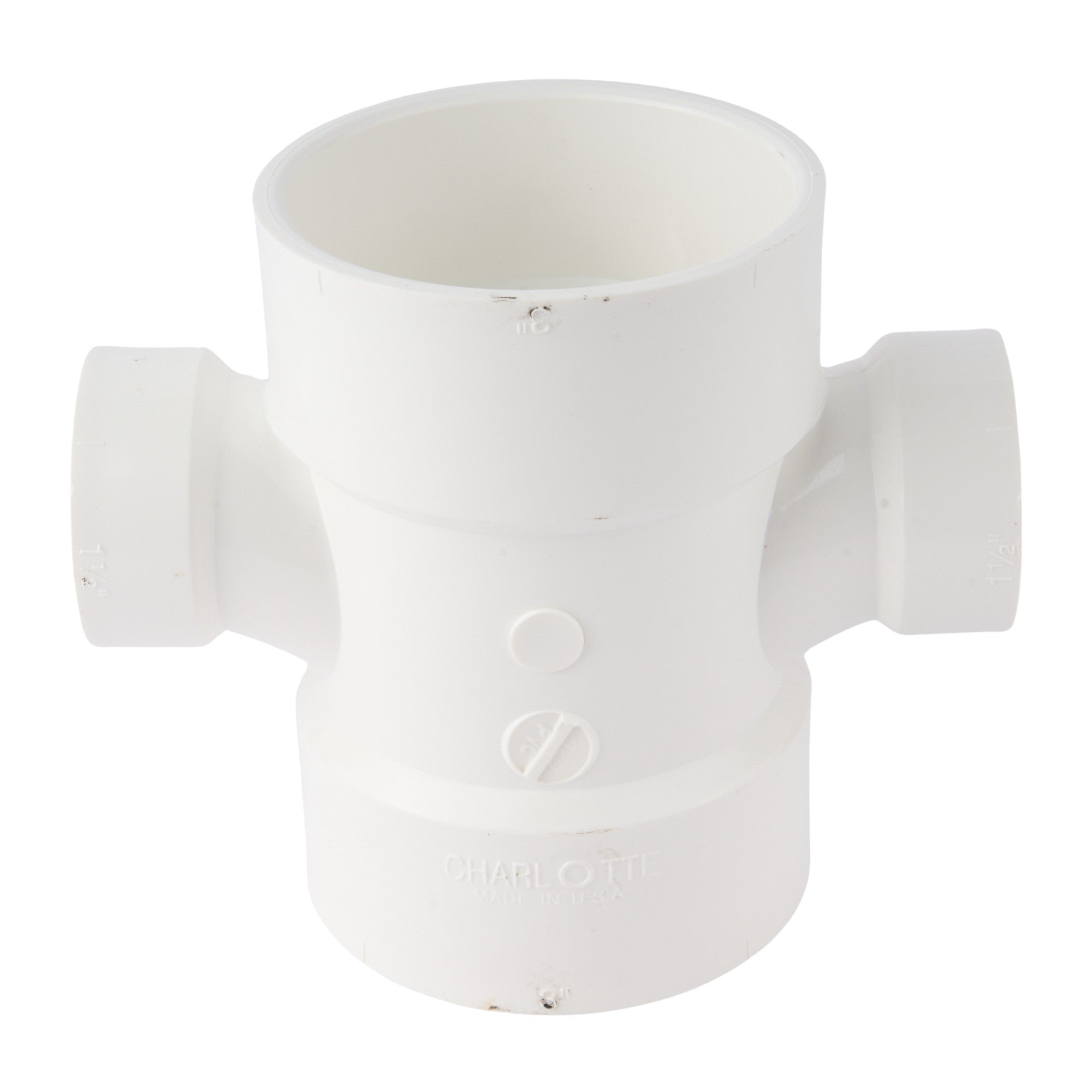 PVC DWV Reducing Sanitary Cross 3" x 1-1/2"