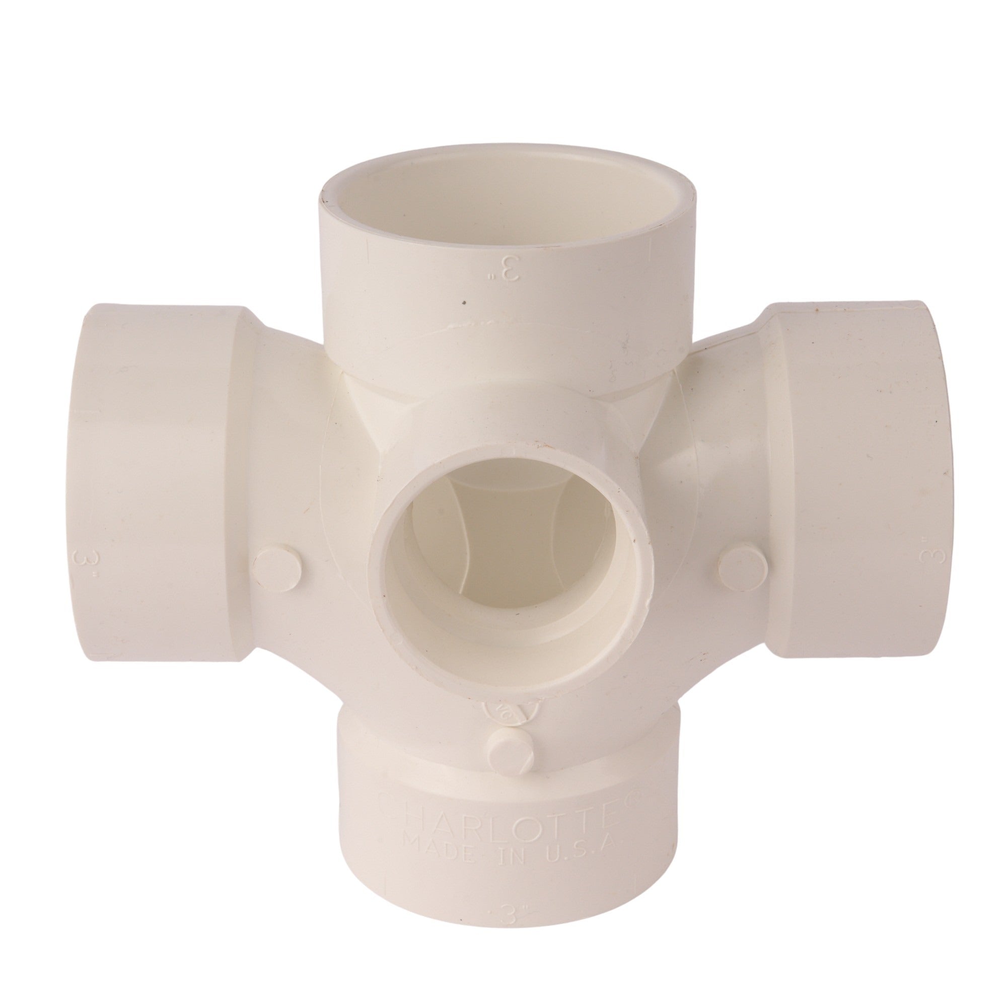 PVC DWV Double Sanitary Tee w/2" Side Inlet - APEX Supply Co.