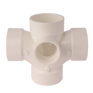 PVC DWV Double Sanitary Tee w/2" Side Inlet - APEX Supply Co.