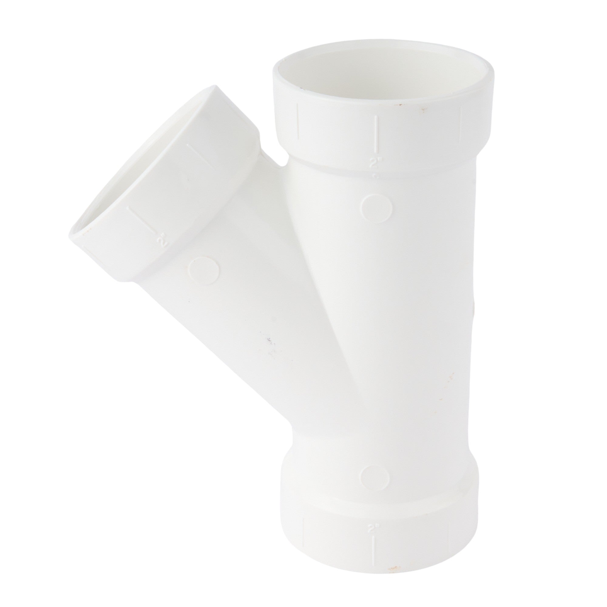 PVC DWV Street Wye (Socket x Socket x Spigot) 2"