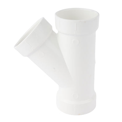 PVC DWV Street Wye (Socket x Socket x Spigot) 2"