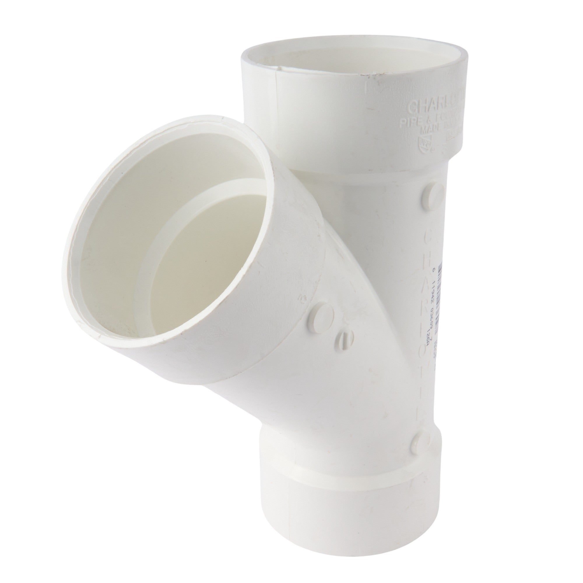 PVC DWV Street Wye (Socket x Socket x Spigot) 3"