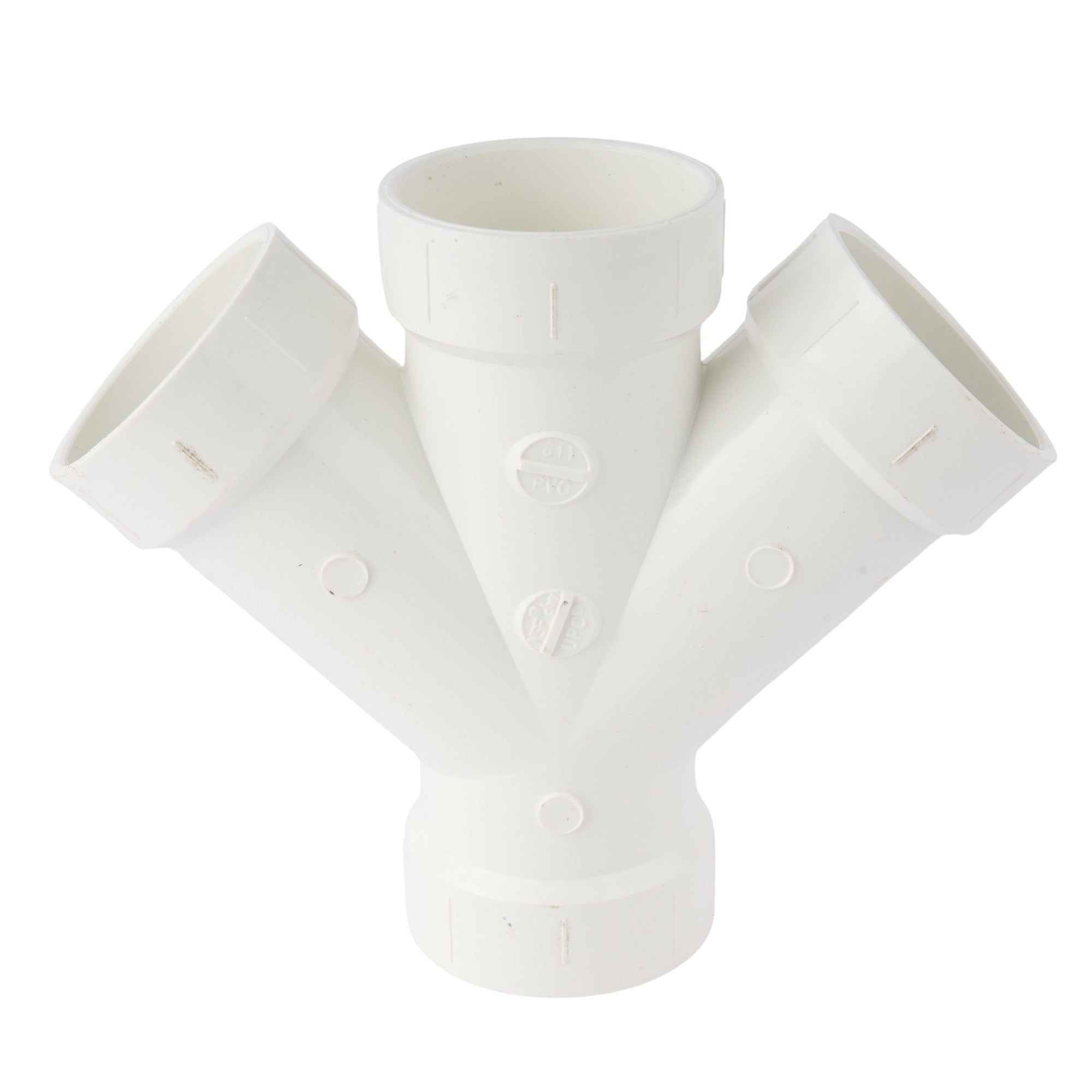 PVC DWV Reducing Double Wye 2"