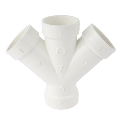 PVC DWV Reducing Double Wye 2"