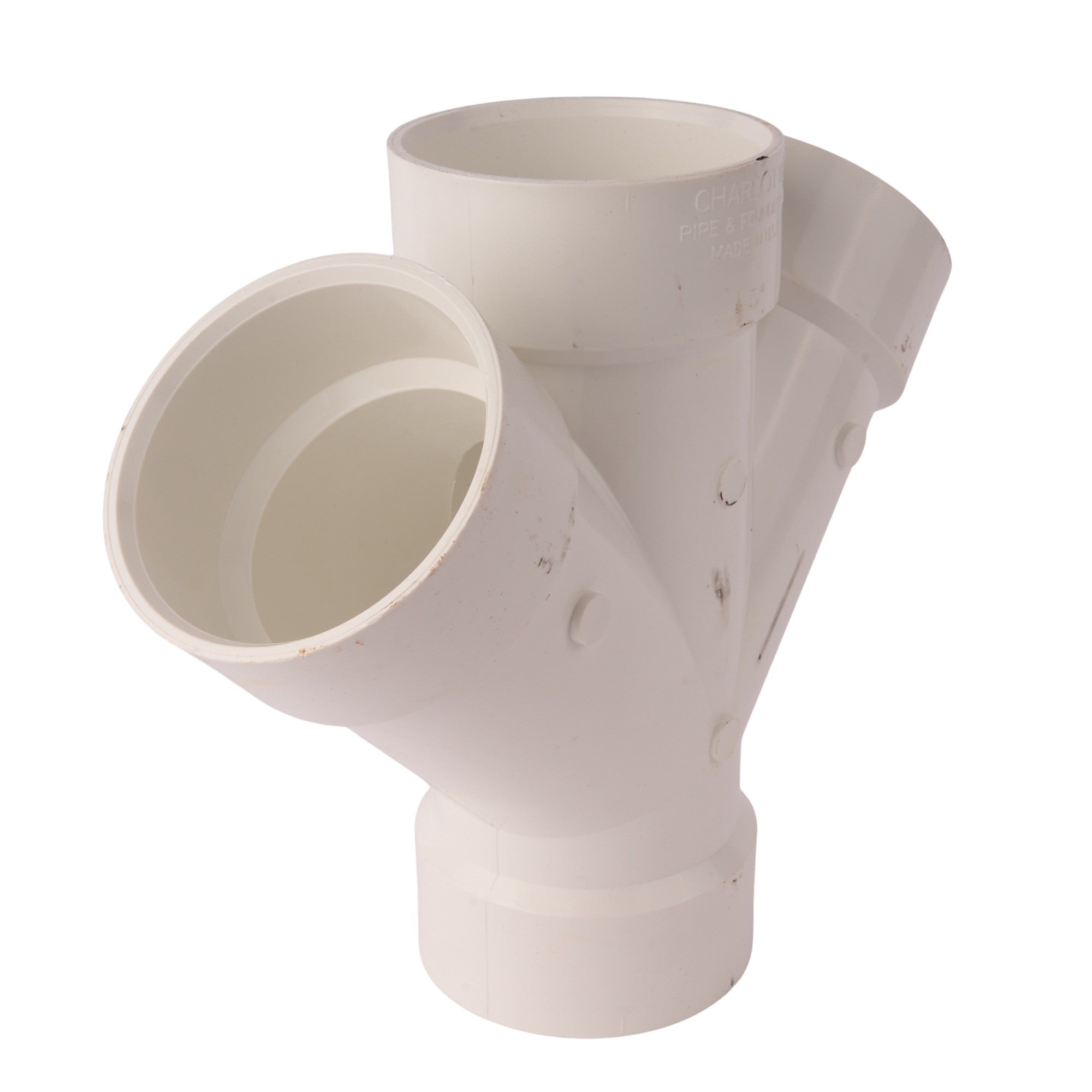 PVC DWV Reducing Double Wye 3"