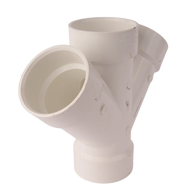 PVC DWV Reducing Double Wye 3"