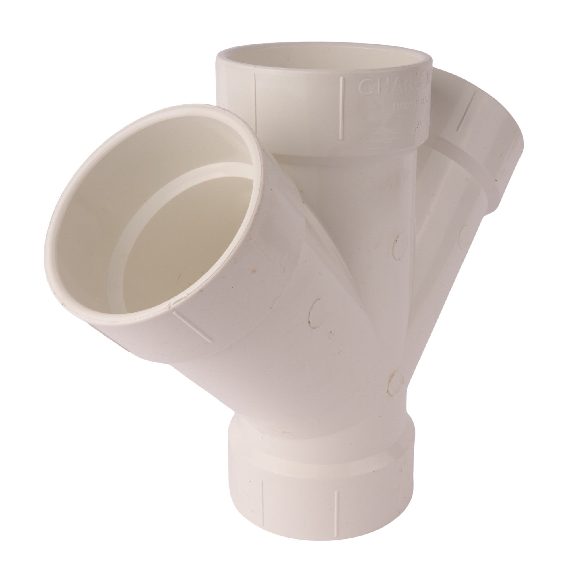 PVC DWV Reducing Double Wye 4"