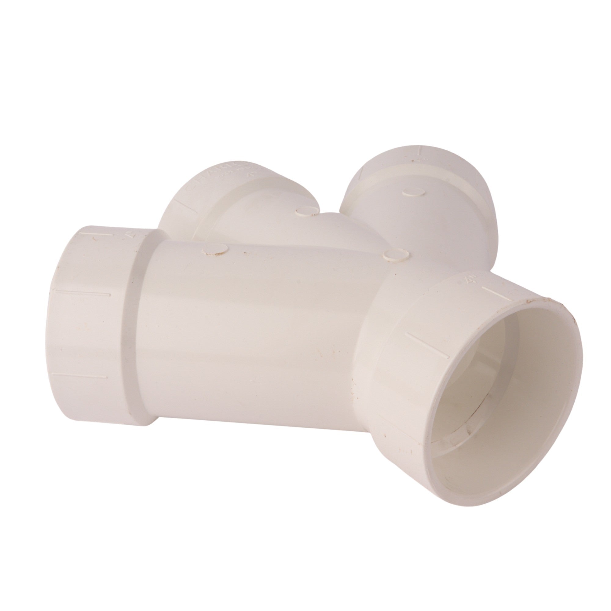 PVC DWV Reducing Double Wye 4"