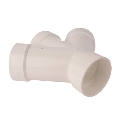 PVC DWV Reducing Double Wye 4"