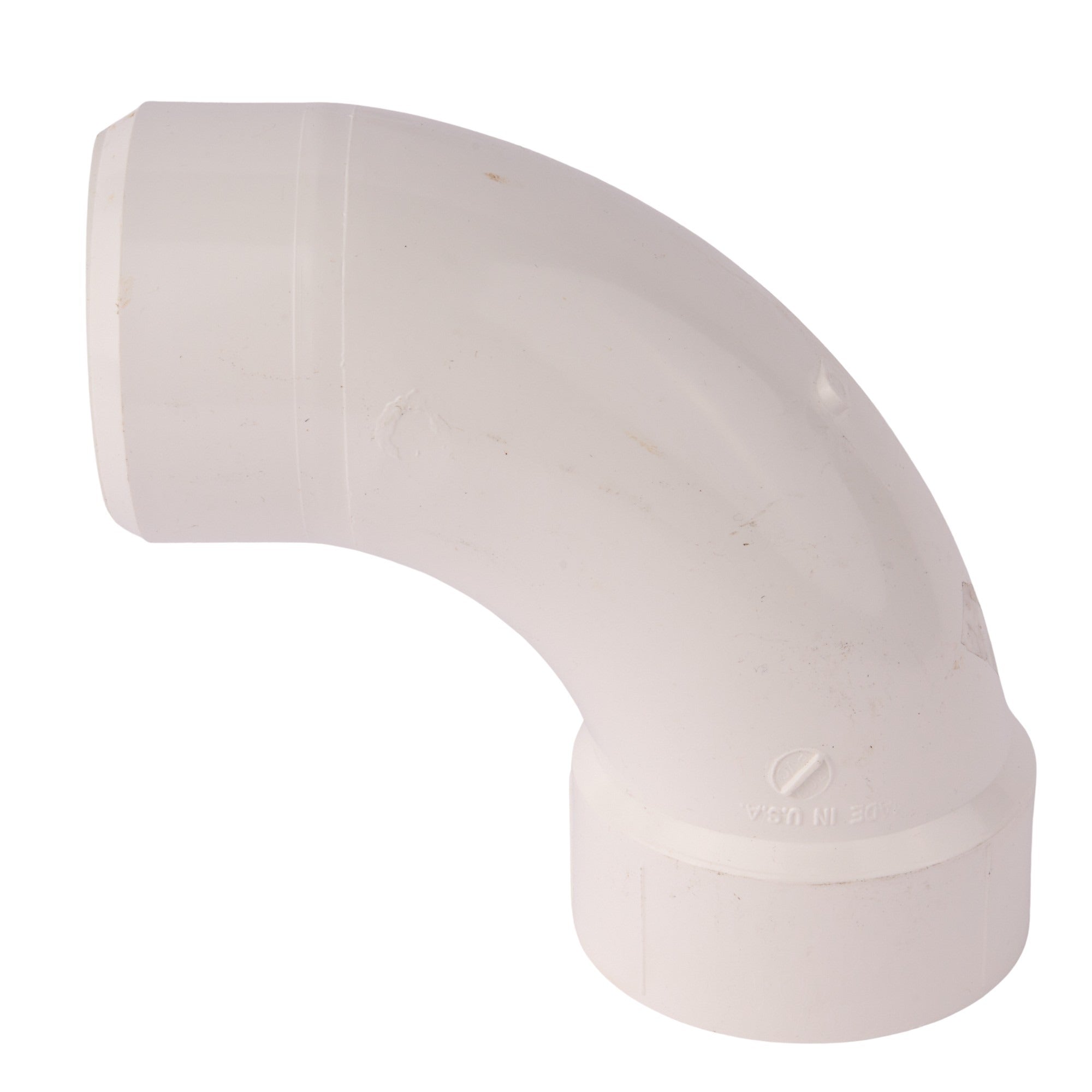 PVC DWV 90° Long Turn Street Elbow (Socket x Spigot) 3"