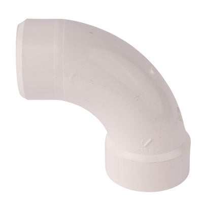 PVC DWV 90° Long Turn Street Elbow (Socket x Spigot) 3"