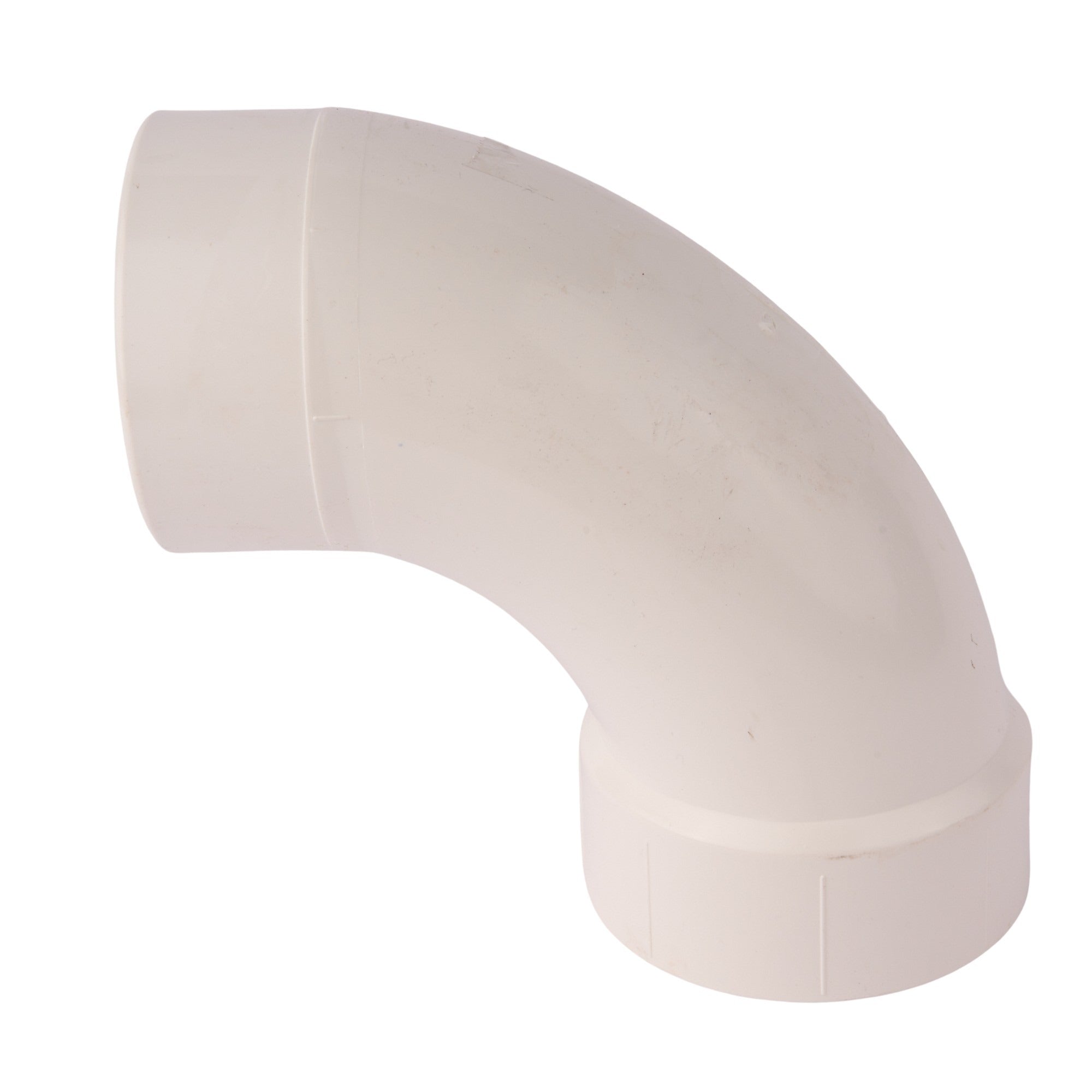 PVC DWV 90° Long Turn Street Elbow (Socket x Spigot) 4"