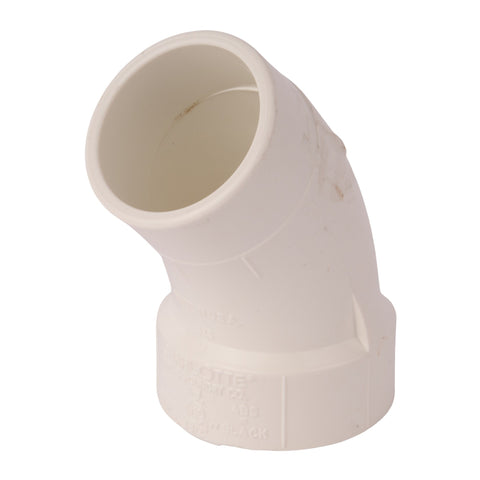PVC DWV 45° Street Elbow (Socket x Spigot) - APEX Supply Co.