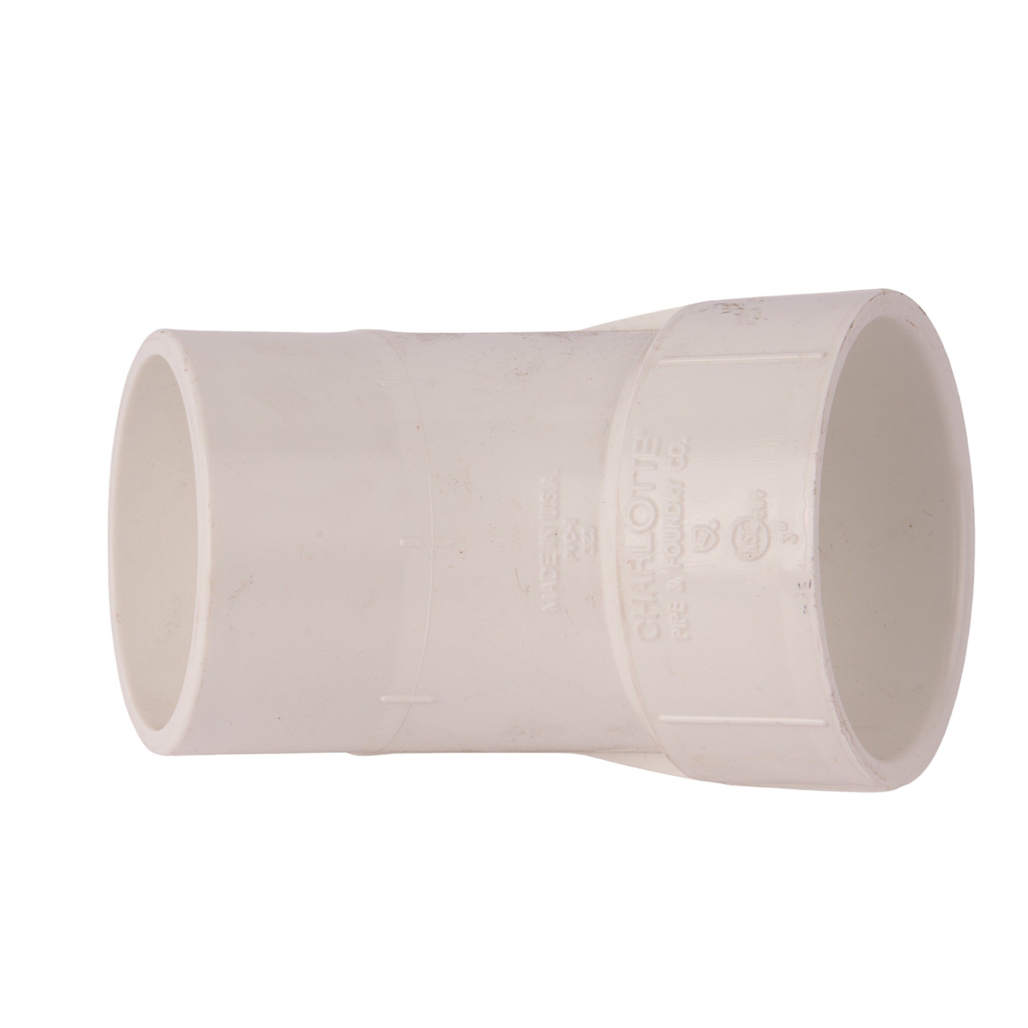 PVC DWV 45° Street Elbow (Socket x Spigot) 3"