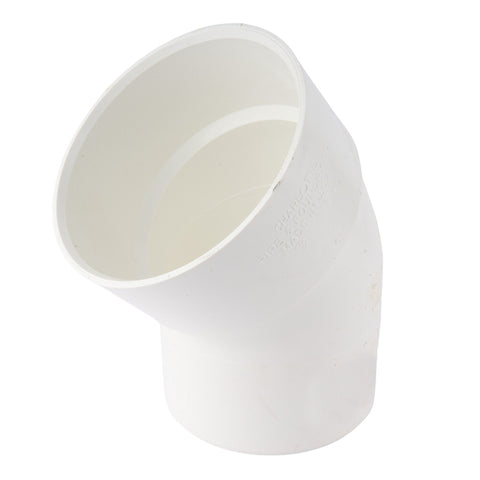 PVC DWV 45° Street Elbow (Socket x Spigot) 6"