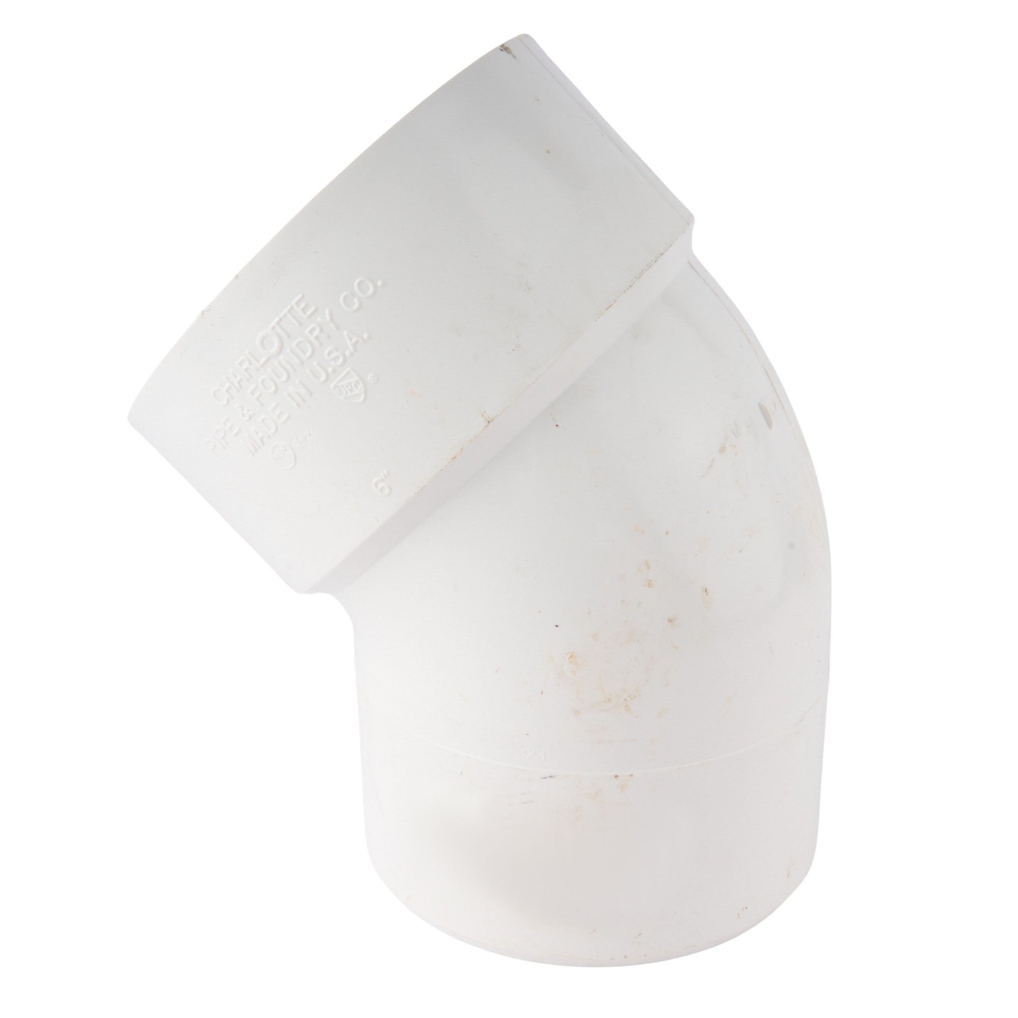 PVC DWV 45° Street Elbow (Socket x Spigot) 6"