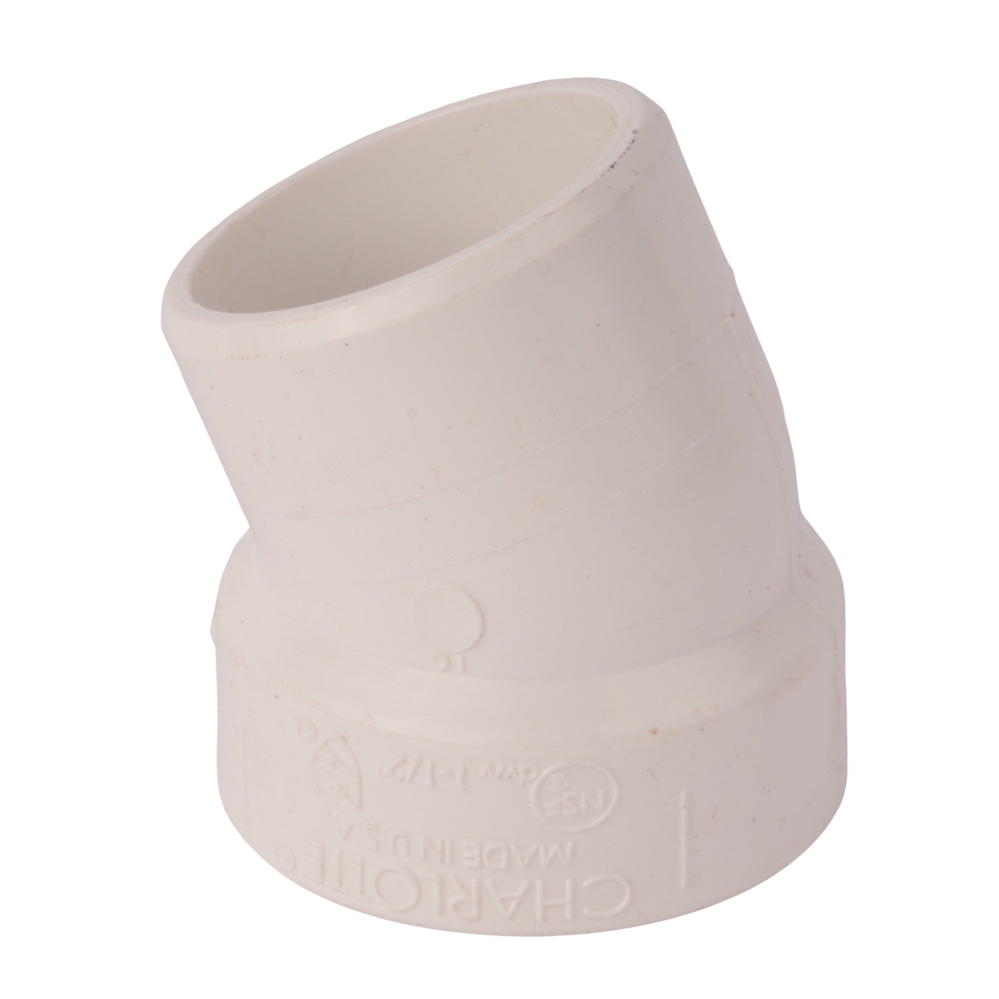 PVC DWV 22.5° Street Elbow (Socket x Spigot) 1-1/2"