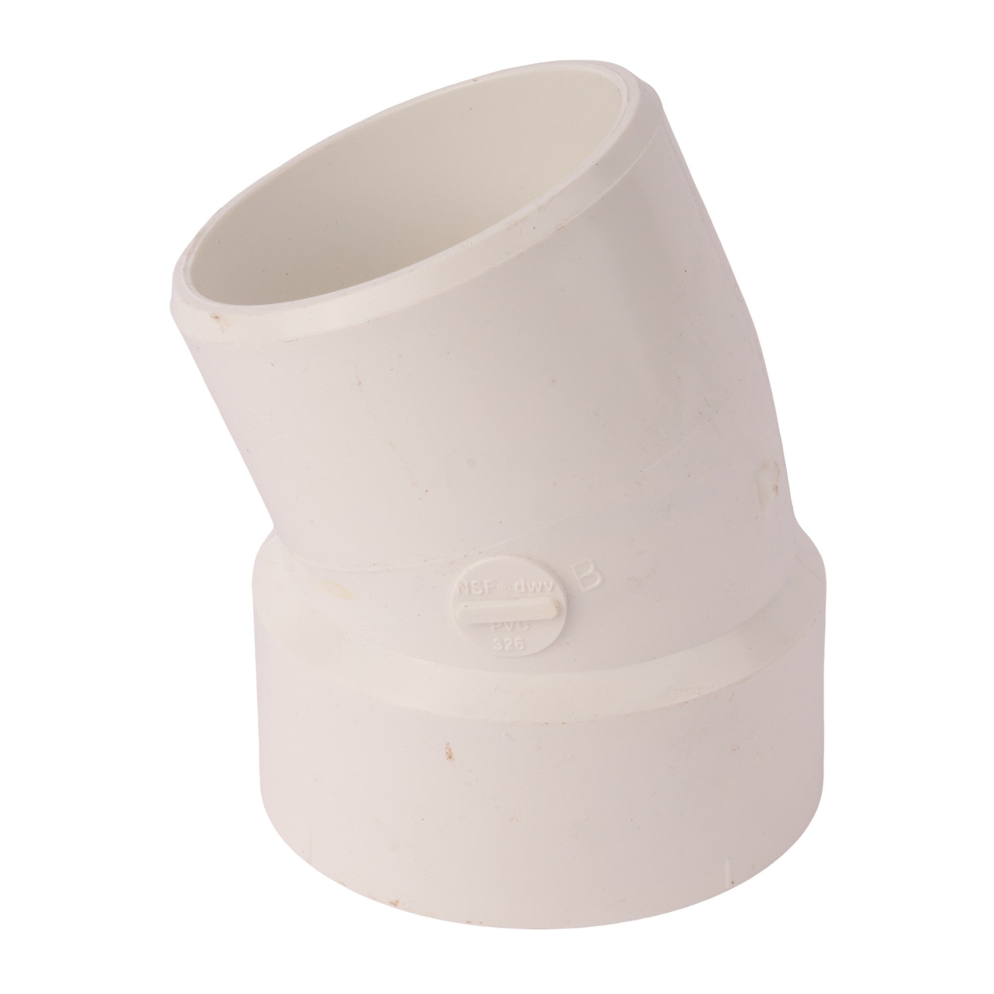 PVC DWV 22.5° Street Elbow (Socket x Spigot) 3"