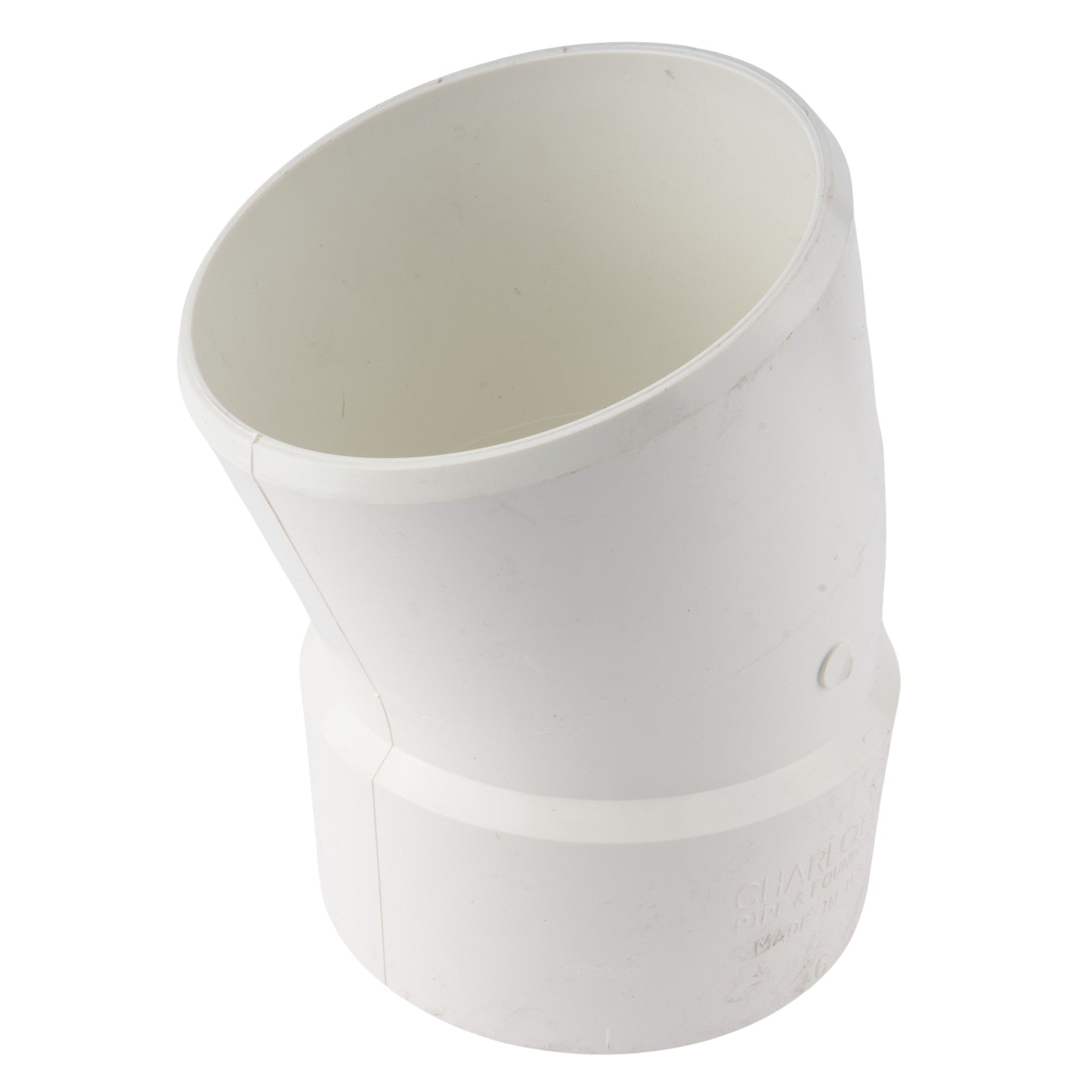 PVC DWV 22.5° Street Elbow (Socket x Spigot) 6"