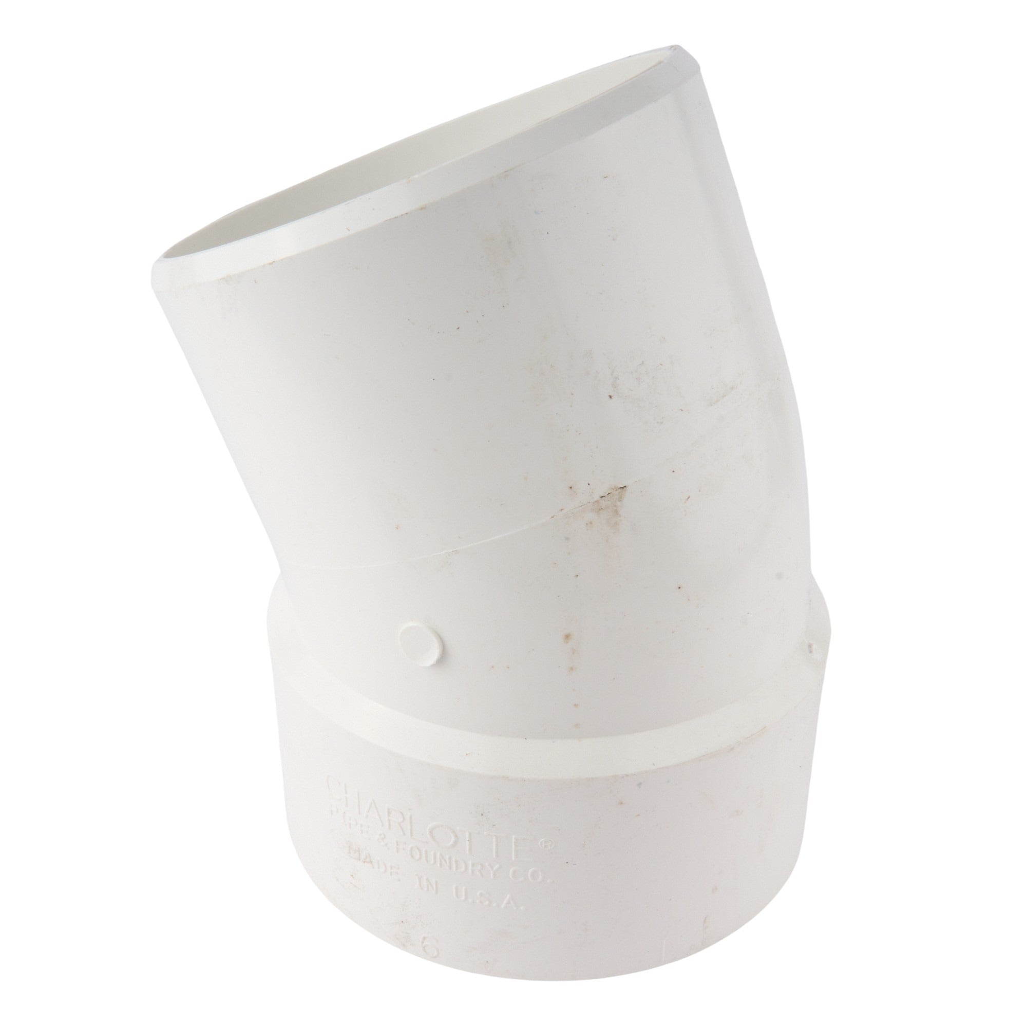 PVC DWV 22.5° Street Elbow (Socket x Spigot) 6"