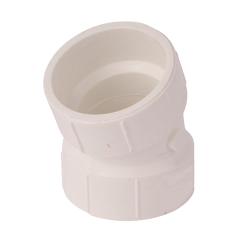 PVC DWV 22.5° Elbow (Socket x Socket) - APEX Supply Co.