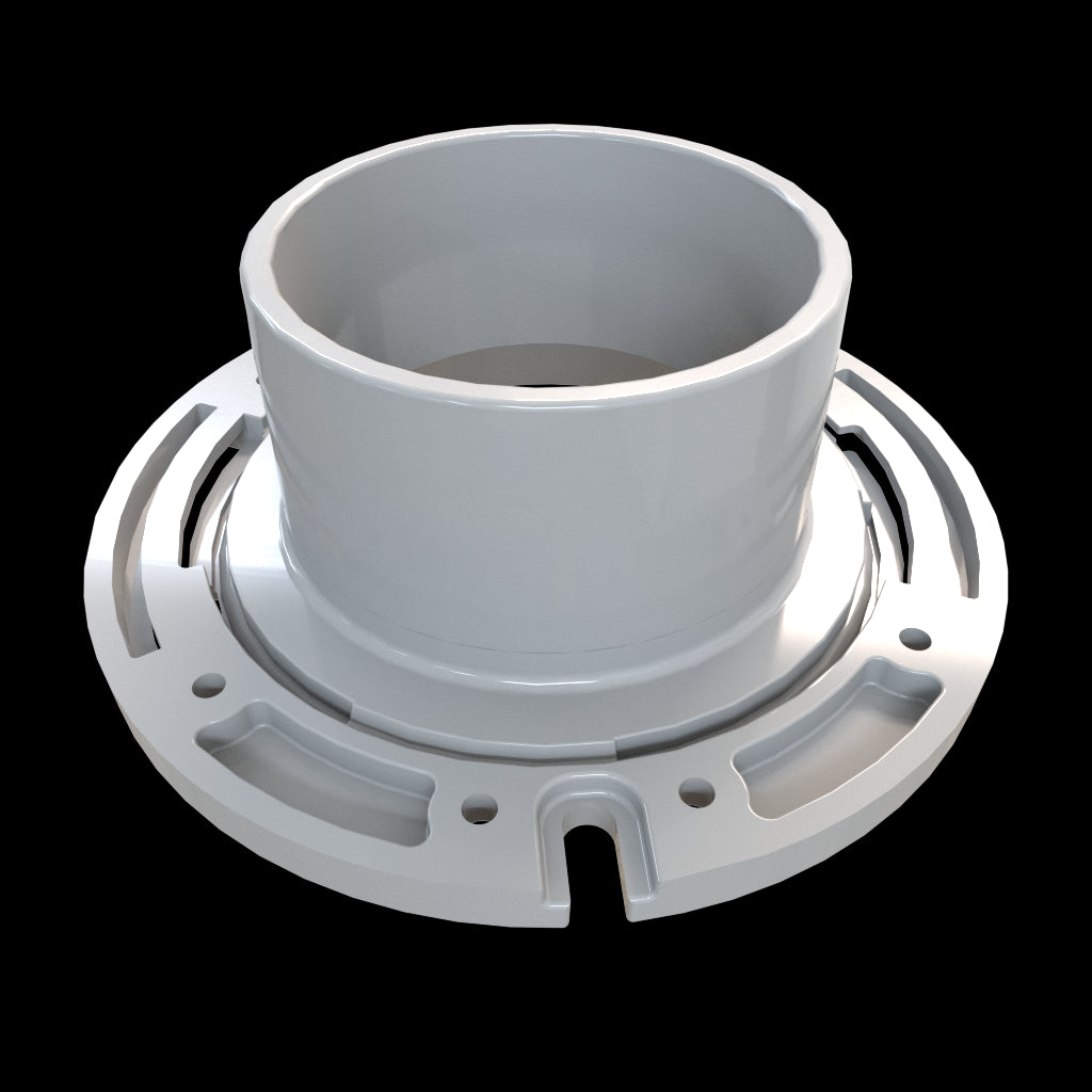 PVC DWV Flush Fit Closet Flange 4" x 3"