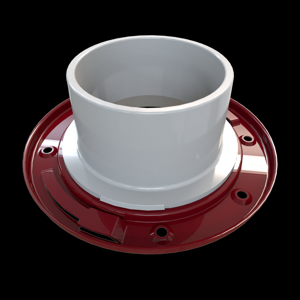 PVC DWV Offset Adjustable Closet Flange 4" x 3"