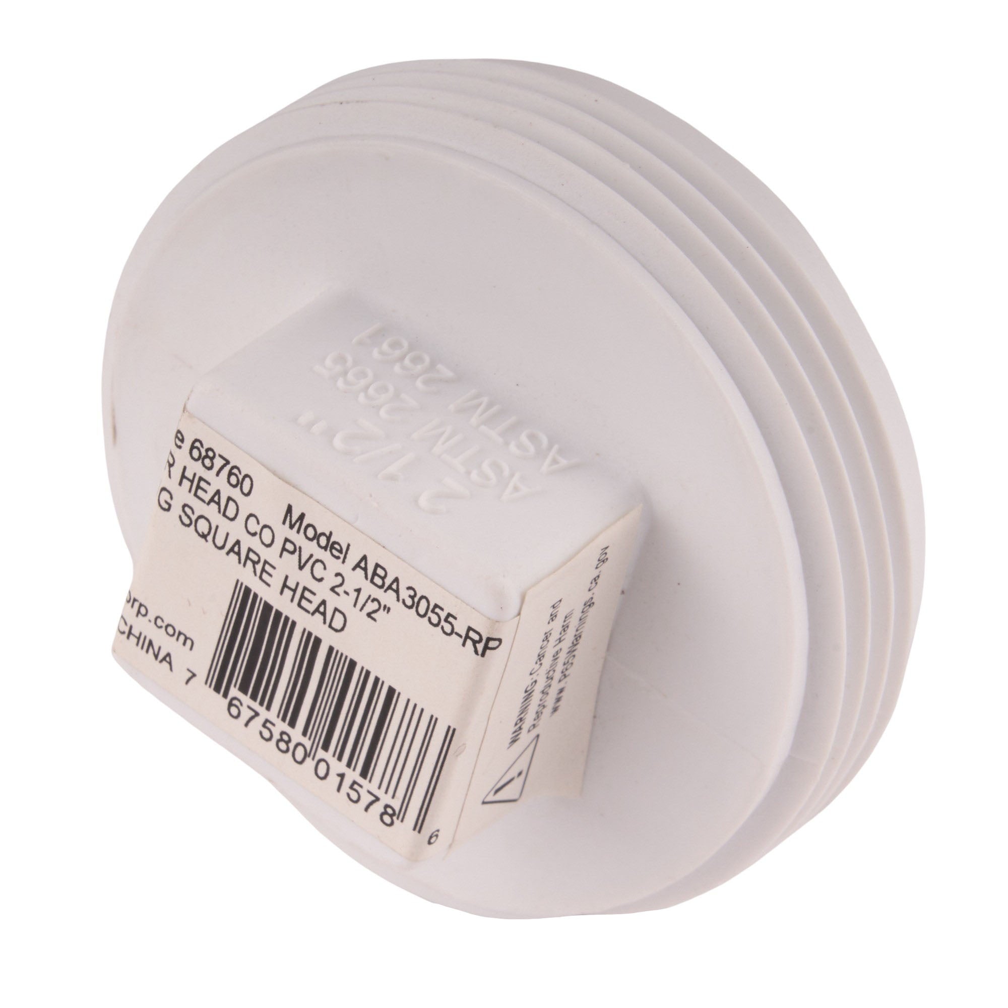 PVC DWV Raised Square Head Cleanout Plug 2-1/2"