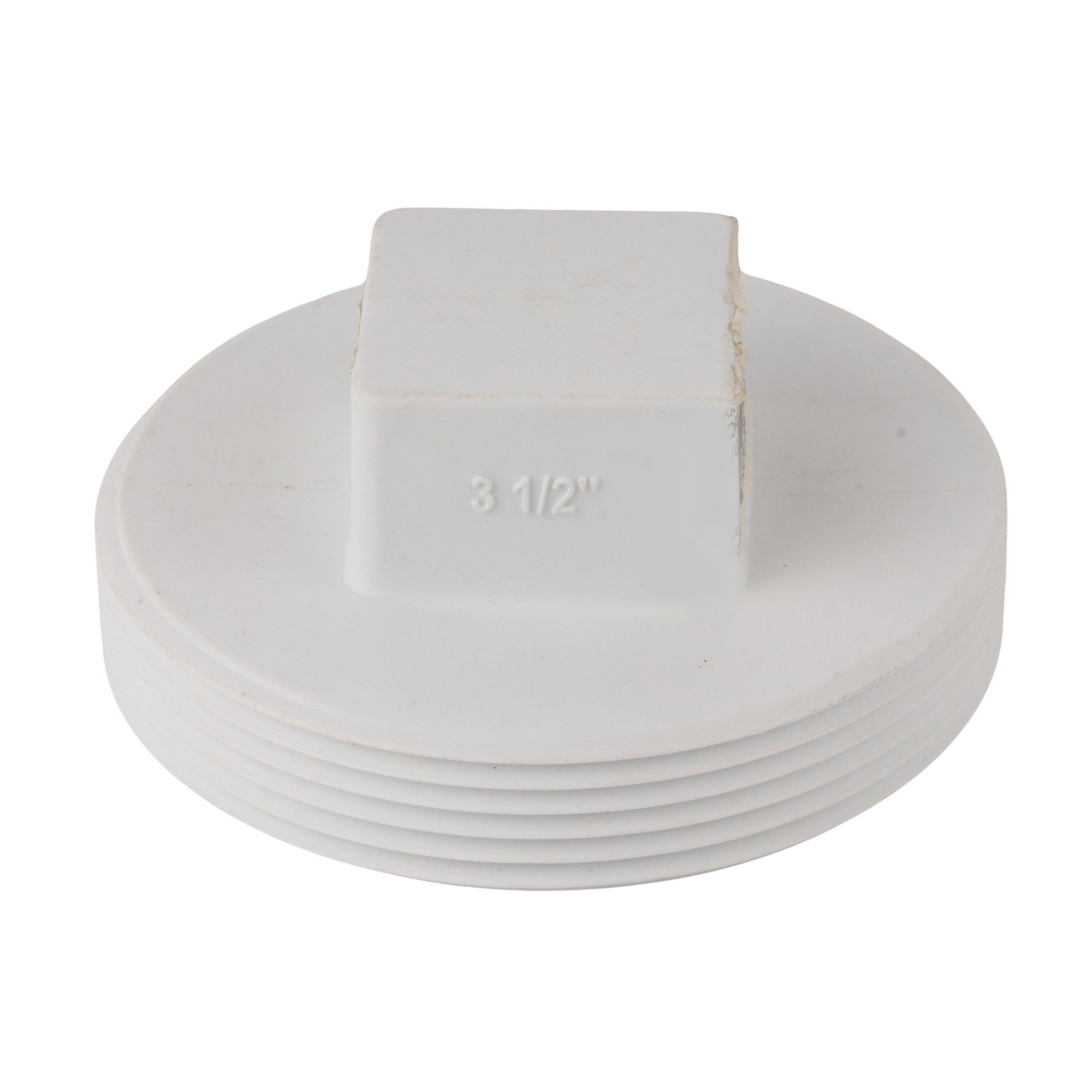 PVC DWV Raised Square Head Cleanout Plug 3-1/2"