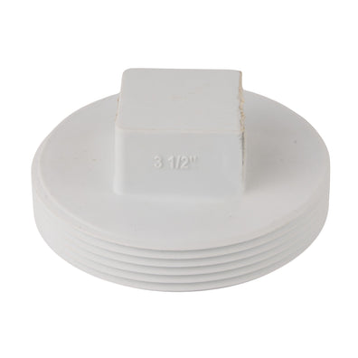 PVC DWV Raised Square Head Cleanout Plug 3-1/2"
