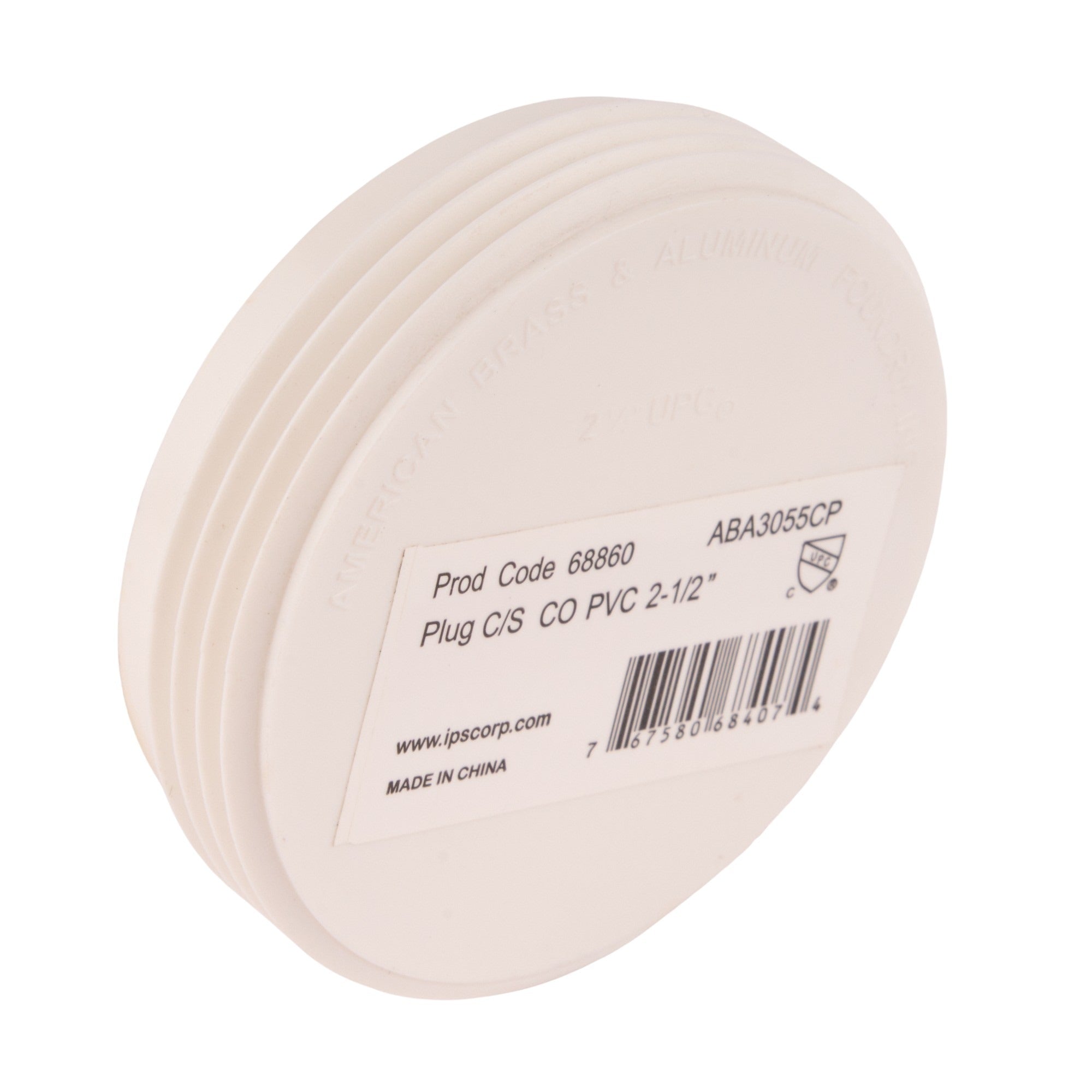 PVC DWV Countersunk Plug 2-1/2"