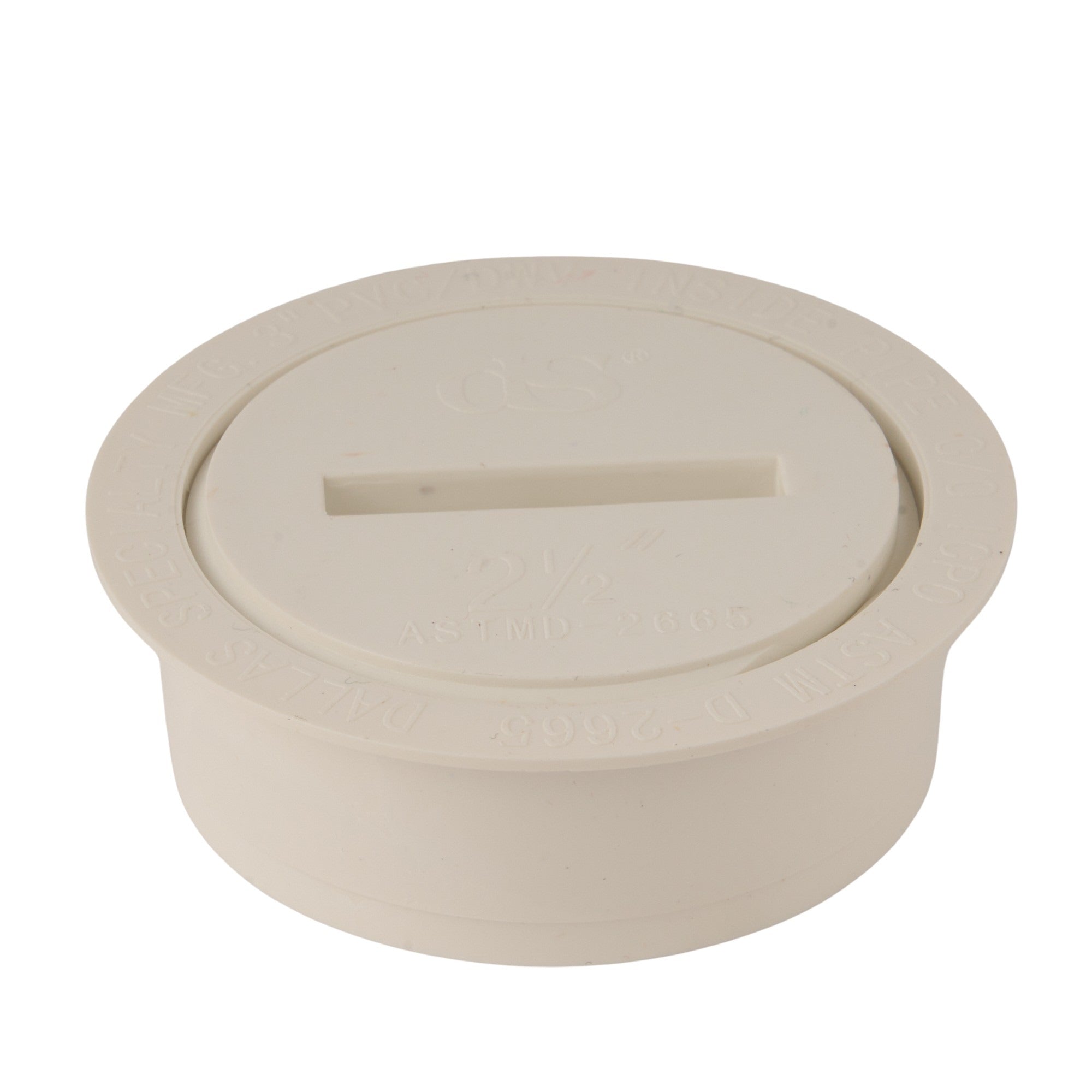 PVC DWV Cleanout Adaptor w/1-1/2" Plug (Spigot x FIP) 2"