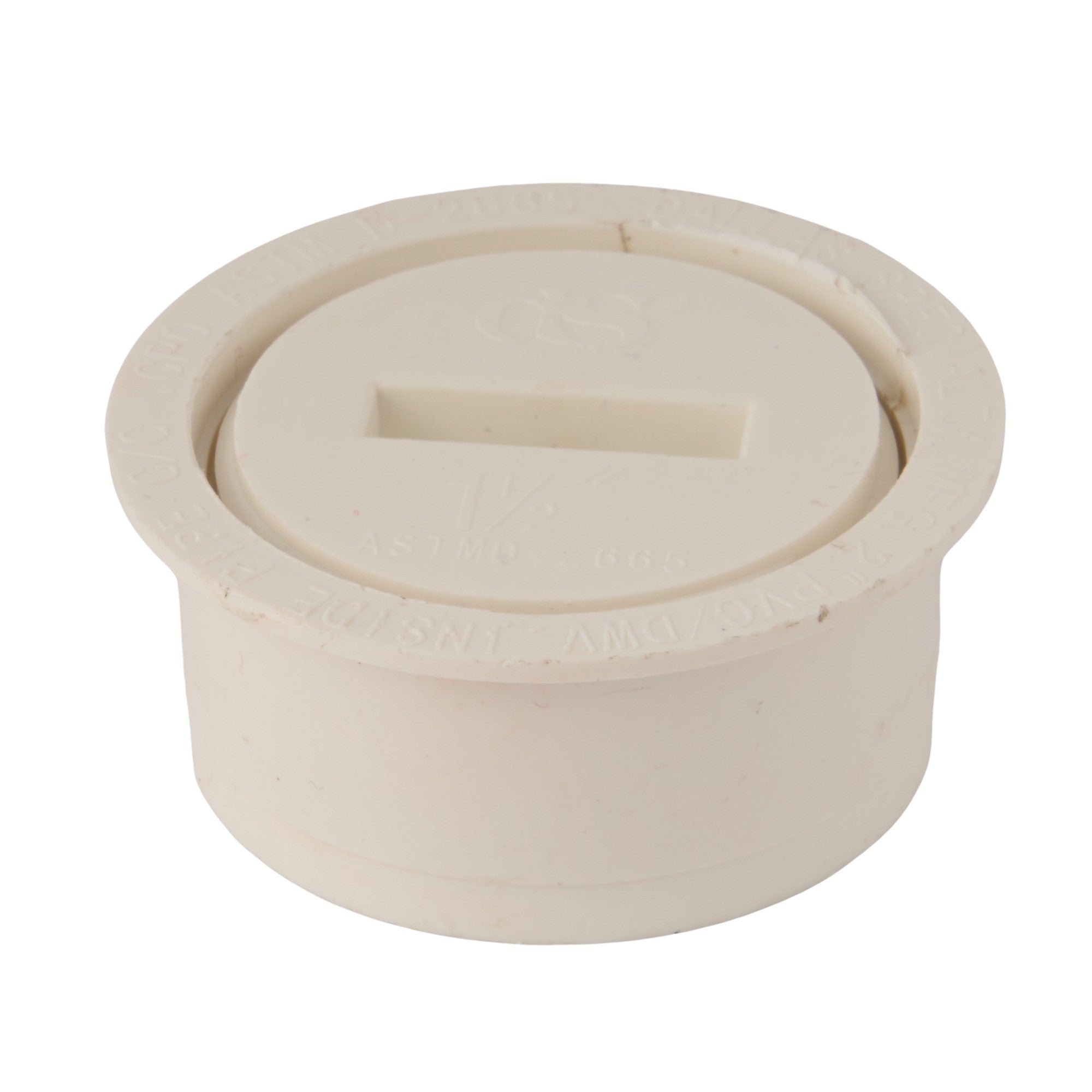PVC DWV Cleanout Adaptor w/1-1/2" Plug (Spigot x FIP) 3"