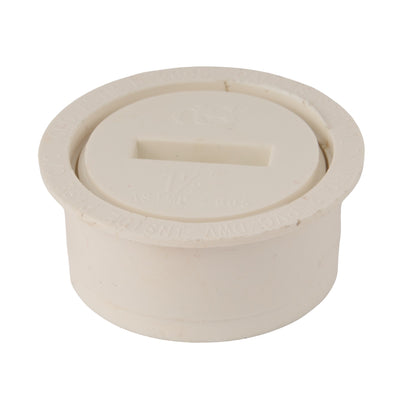 PVC DWV Cleanout Adaptor w/1-1/2" Plug (Spigot x FIP) 3"