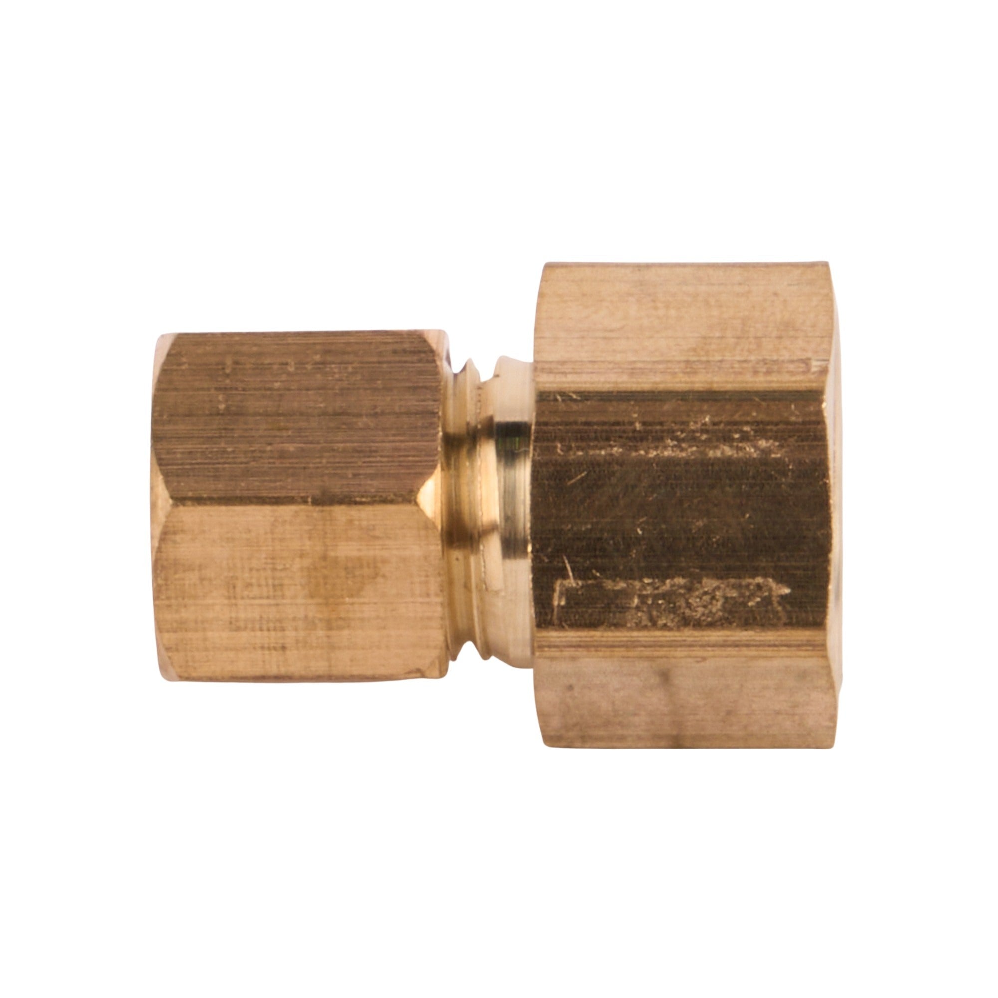 Female Brass Compression Connector 1/4" OD x 3/8" FIP
