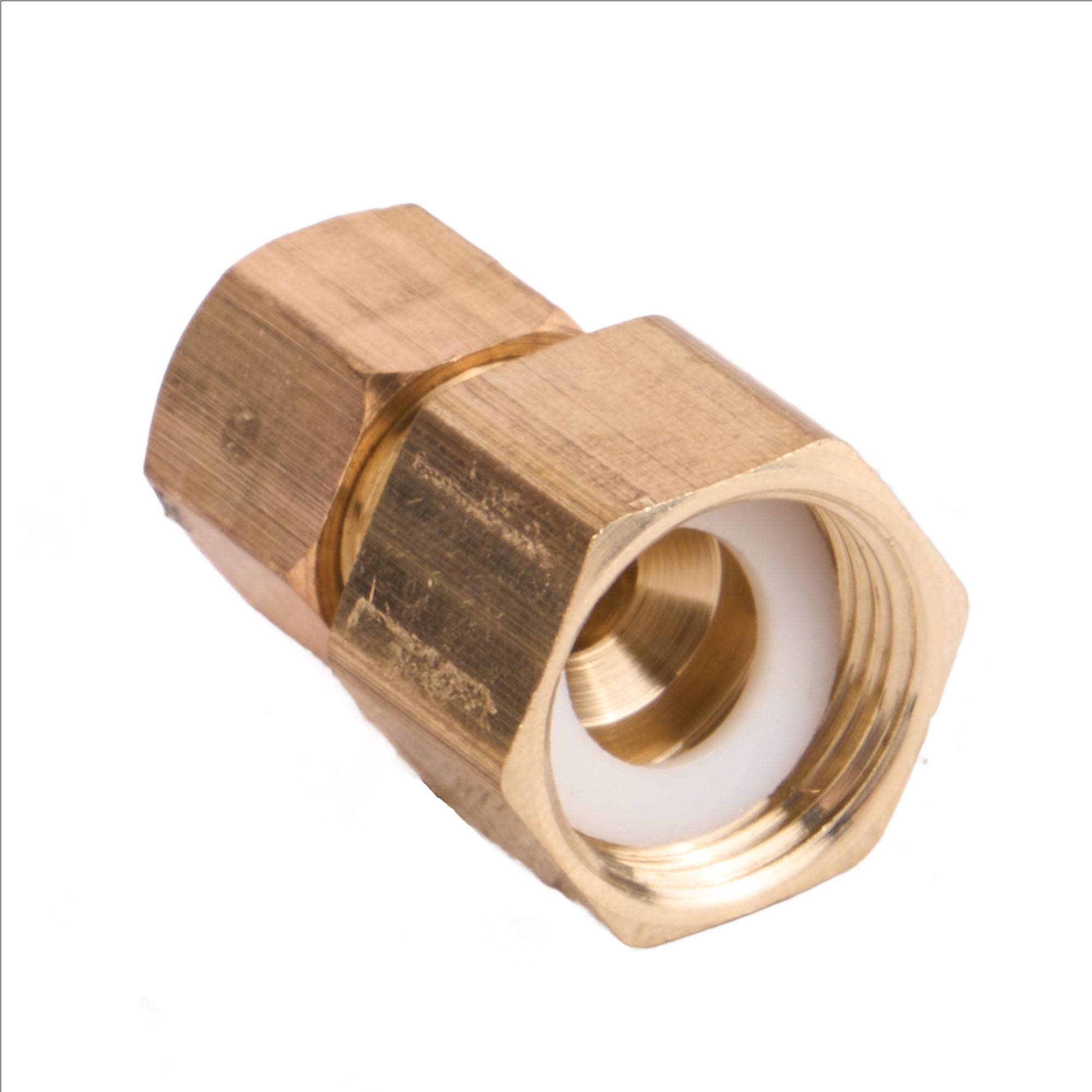Female Brass Compression Connector 1/4" OD x 3/8" FIP