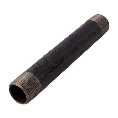 1" x 8" Black Nipple - APEX Supply Co.