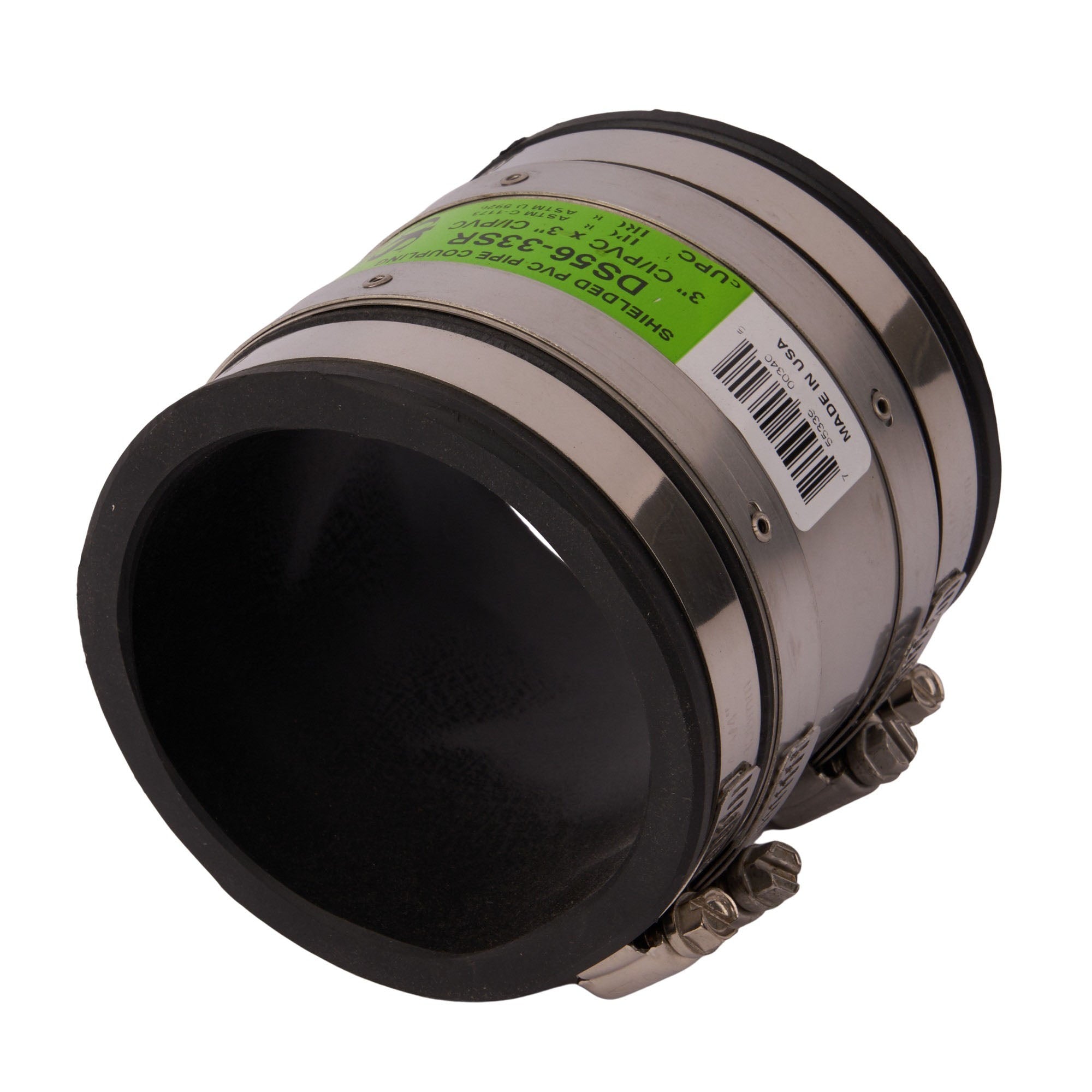 Shear Banded Flexible Coupling (Cast Iron-PVC) 3"