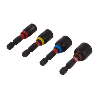 4 Piece 1 - 7/8" Shockwave Impact Nut Driver Set (1/4", 5/16", 3/8", 7/16") - APEX Supply Co.