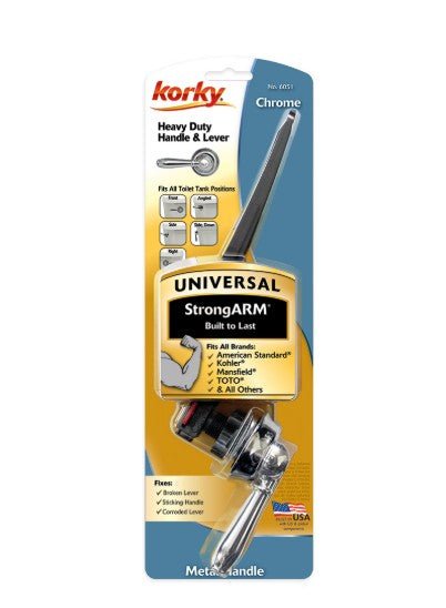Korky Right Hand Tank Lever, Chrome - APEX Supply Co.