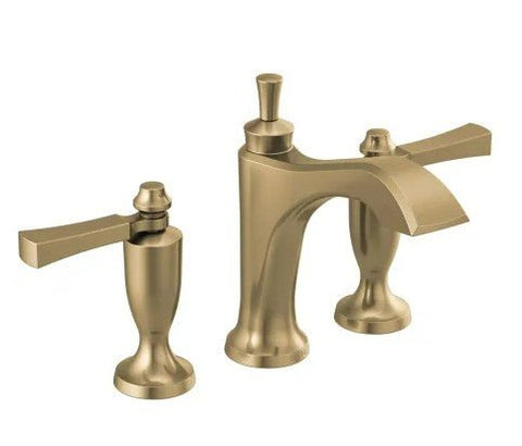Delta Dorval Mini - Widespread Bathroom Faucet with Pop - Up Drain Assembly and DIAMOND Seal Technology - Limited Lifetime Warranty - APEX Supply Co.