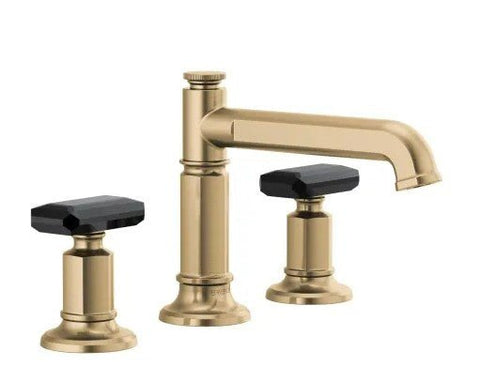 Brizo Invari 1.5 GPM Widespread Bathroom Faucet with Pop - Up Drain Assembly Less Handles - Limited Lifetime Warranty - APEX Supply Co.