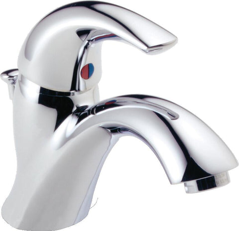 Delta Cspout Single Hole Bathroom Faucet - Free Pop - Up Drain with purchase and 3 - Hole Cover Plate - APEX Supply Co.
