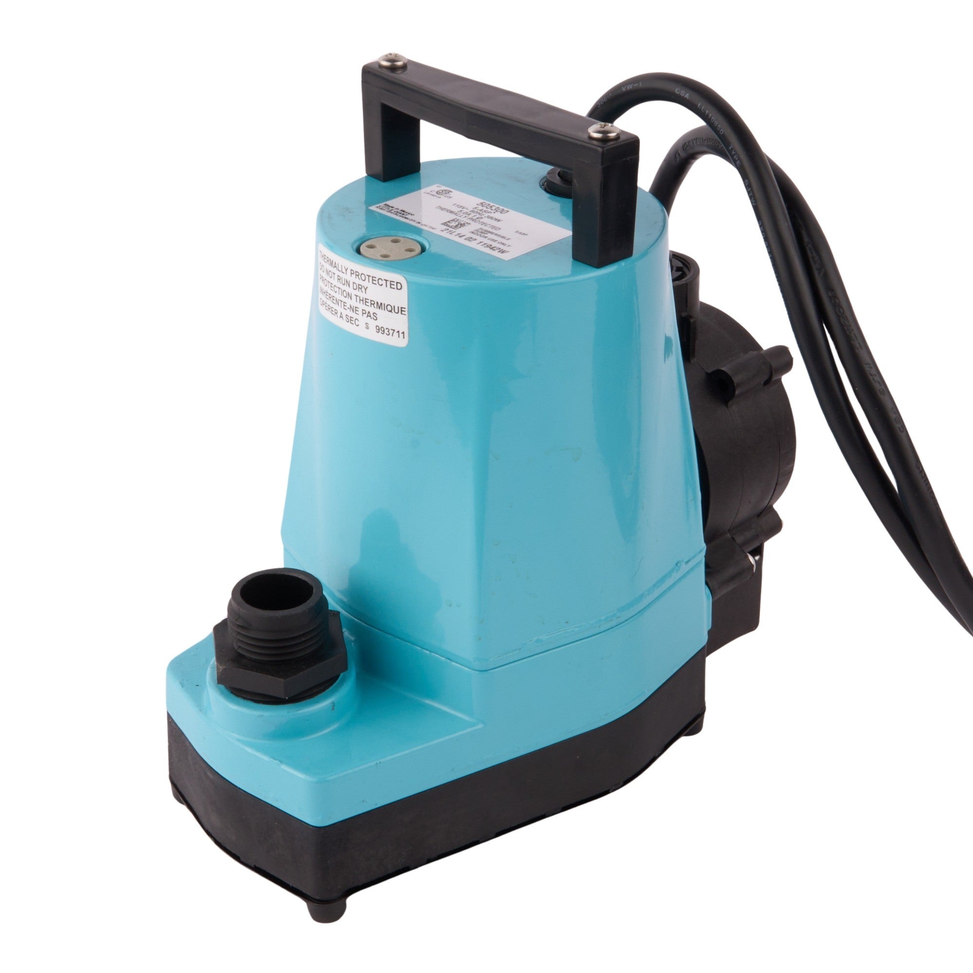 5-ASP 1/6 HP, 1200 GPH - Submersible Utility Pump w/ Piggyback Diaphragm Switch & 10 ft. Power Cord