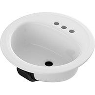 Bootz 021 - 2435 - 00 Laurel 19" x 19" Porcelain Enamel Studmount Sink in White - APEX Supply Co.